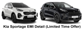 Kia Sportage EMI Detail (Limited Time Offer)